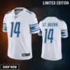 Amon-ra St. Brown 14 Detroit Lions White Vapor Limited Jersey