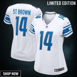 Amon-ra St. Brown Detroit Lions Women's Player Game Jersey - White