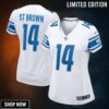 Amon Ra St Brown Detroit Lions Womens Player Game Jersey White Nfl
