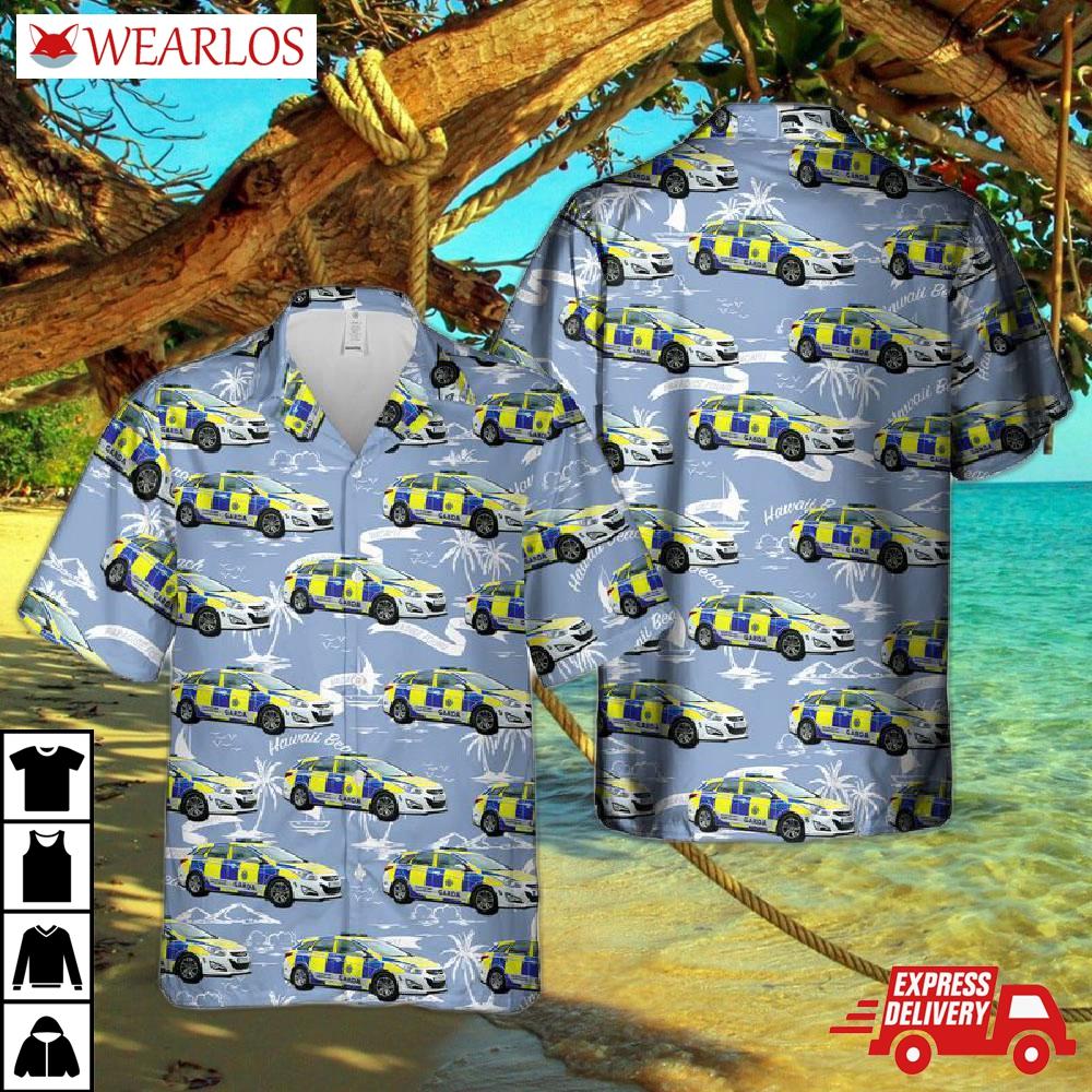 An Garda Siochana Irish Police Car Hawaiian Shirt
