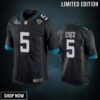 Andre Cisco 5 Jacksonville Jaguars Super Bowl Lvii Men Game Jersey- Black
