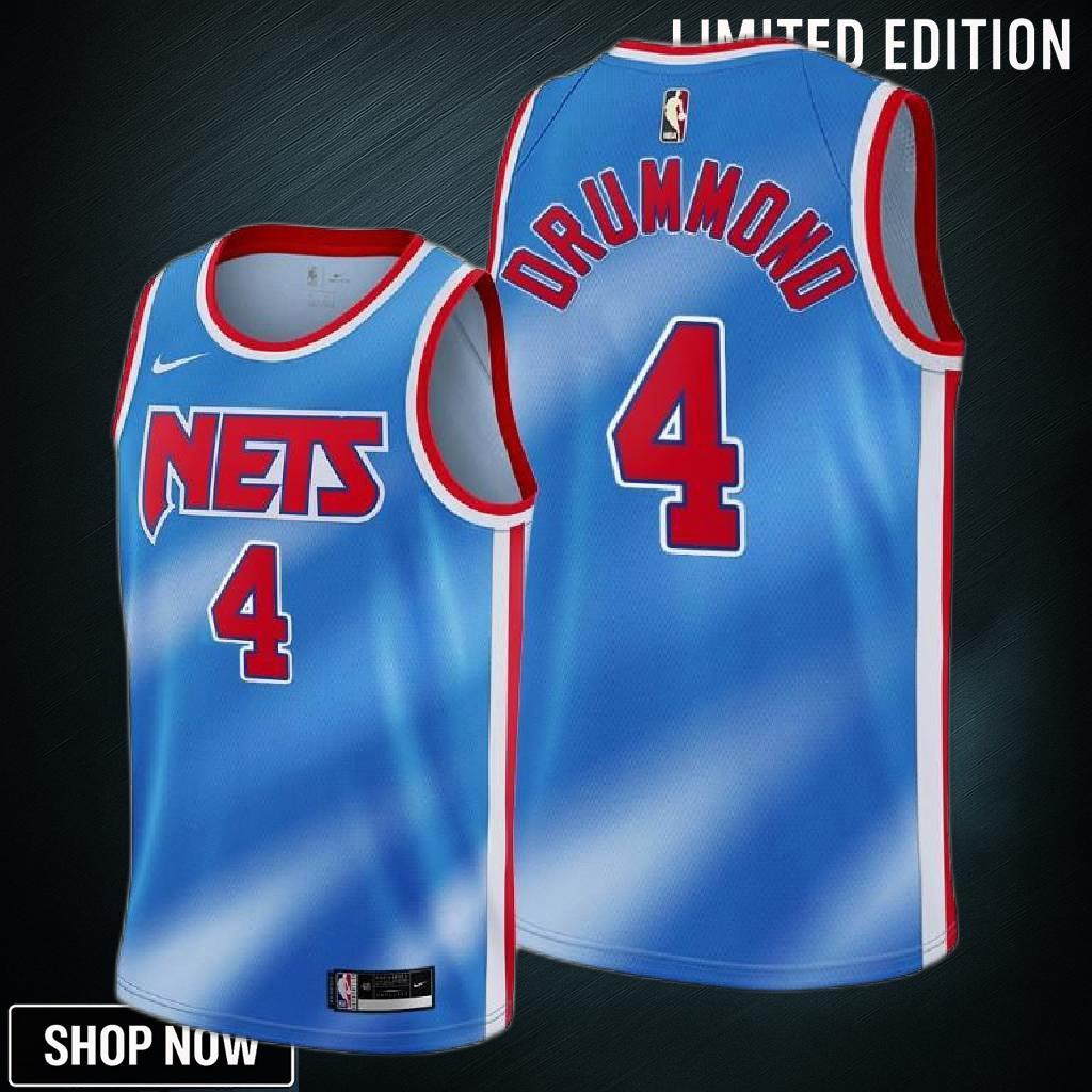Andre Drummond 4 Brooklyn Nets Classic Edition Blue Jersey Diamond Badge - Men