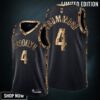 Andre Drummond 4 Brooklyn Nets Python Skin Black Jersey Trade - Men