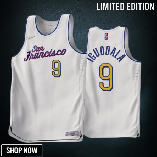 Andre Iguodala -23 Golden State Warriors White 9 Earned Edition Jersey