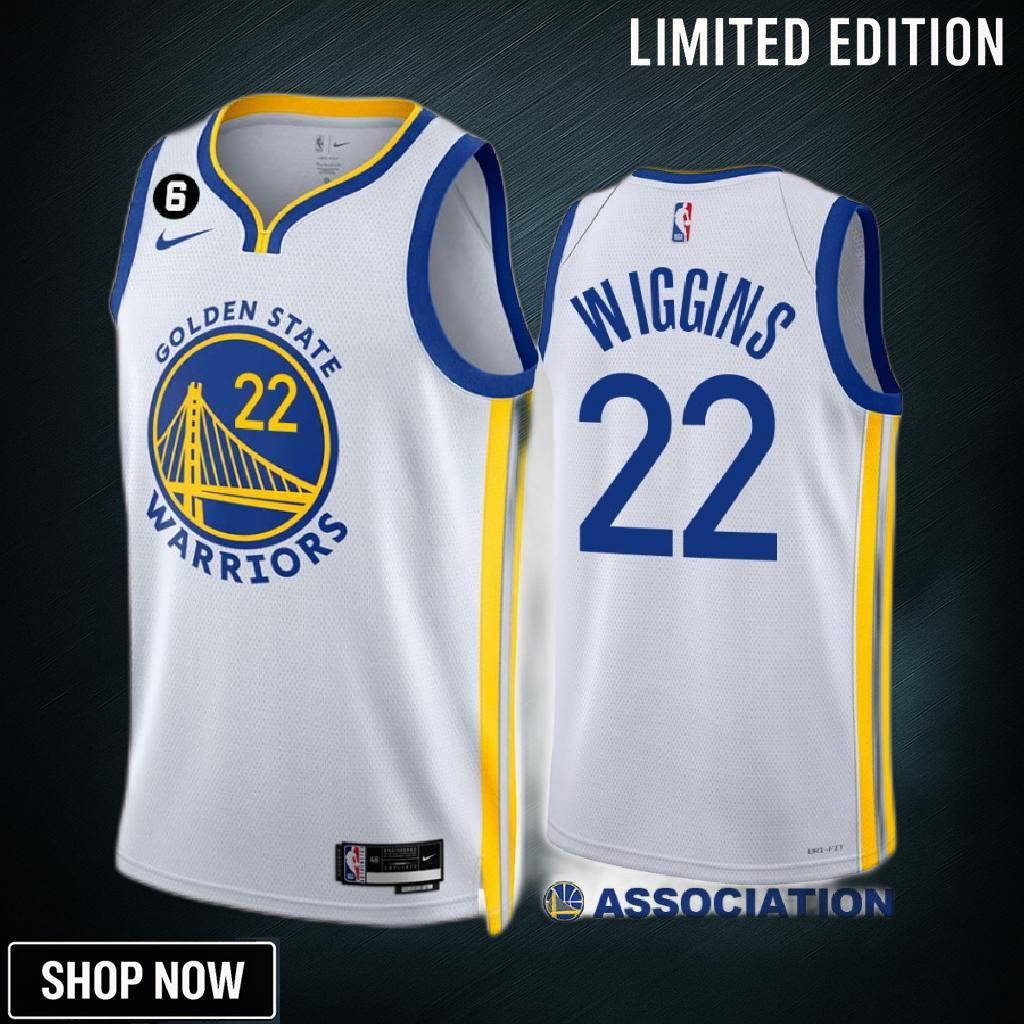 Andrew Wiggins 22 -23 Golden State Warriors White Association Edition Jersey No.6 Patch