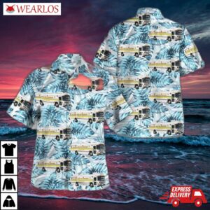 Anne Arundel County, Maryland, County Fire Department Medical Ambulance Bus Hawaiian Shirt