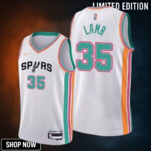 Anthony Lamb 35 San Antonio Spurs City Edition White Jersey 75th Diamond - Men