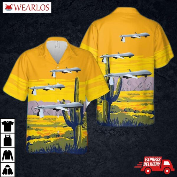 Arizona Air National Guard 214th Attack Group General Atomics Mq-1b Predator Hawaiian Shirt