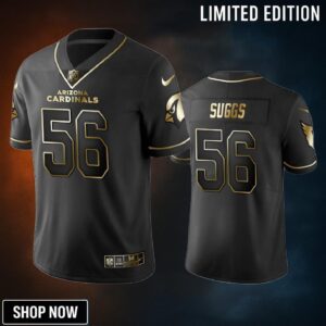 Arizona Cardinals Terrell Suggs Black Golden Edition 2019 Vapor Untouchable Limited Jersey - Mens