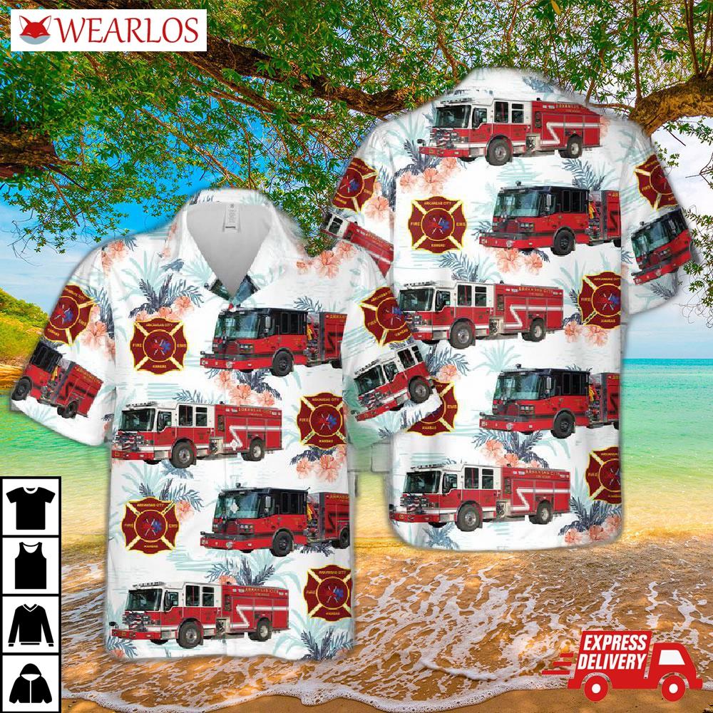 Arkansas City Fire Department Hawaiian Shirt