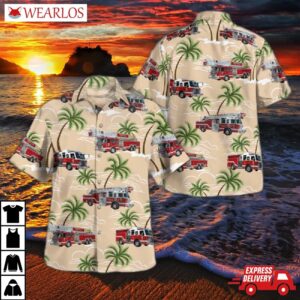 Asheville Buncombe County North Carolina Fire Department Hawaiian Shirt