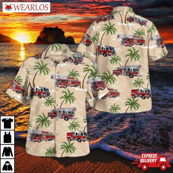 Asheville Buncombe County North Carolina Fire Department Hawaiian Shirt