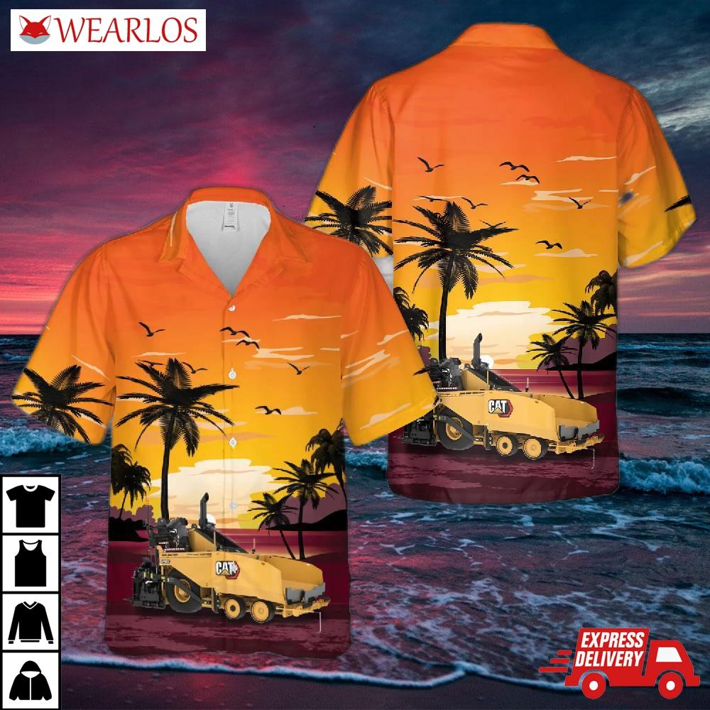 Asphalt Paver Hawaiian Shirt