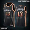 Atlanta Hawks Bogdan Bogdanovic 13 -23 City Edition Black Jersey No.6 Patch