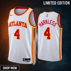 Atlanta Hawks Maurice Harkless 4 -23 Association Edition White Jersey Swingman
