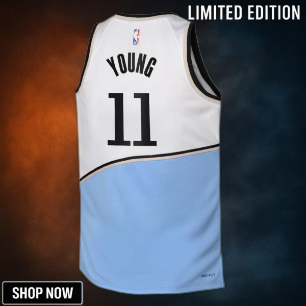 Atlanta Hawks Nike City Edition Swingman Jersey - Black Trae Young Youth