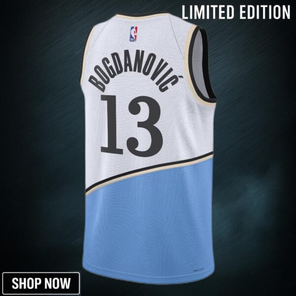 Atlanta Hawks Nike City Edition Swingman Jersey - White Bogdan Bogdanovic Unisex