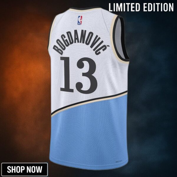 Atlanta Hawks Nike City Edition Swingman Jersey - White Bogdan Bogdanovic Unisex