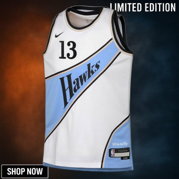 Atlanta Hawks Nike City Edition Swingman Jersey - White Bogdan Bogdanovic Youth