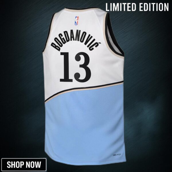 Atlanta Hawks Nike City Edition Swingman Jersey - White Bogdan Bogdanovic Youth