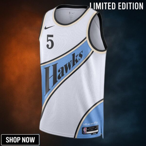 Atlanta Hawks Nike City Edition Swingman Jersey - White Dyson Daniels Unisex