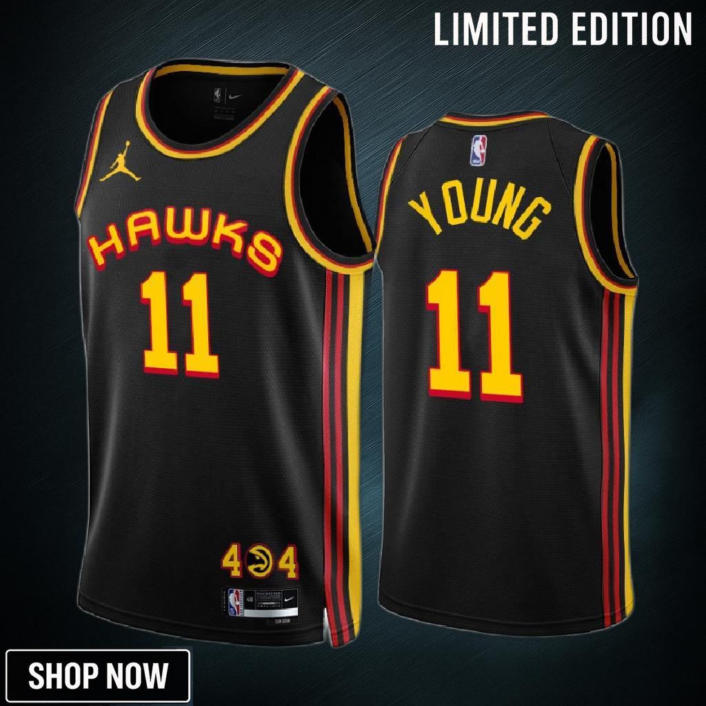 Atlanta Hawks Trae Young 11 -23 Black Statement Edition Jersey