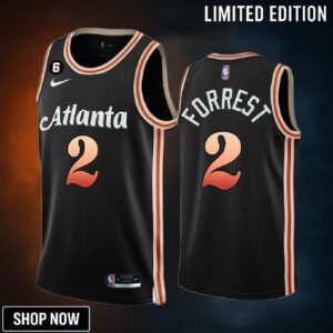Atlanta Hawks Trent Forrest 2 -23 City Edition Black Jersey Swingman