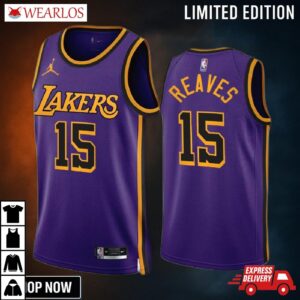 Austin Reaves 15 -23 Los Angeles Lakers Purple Statement Edition Jersey