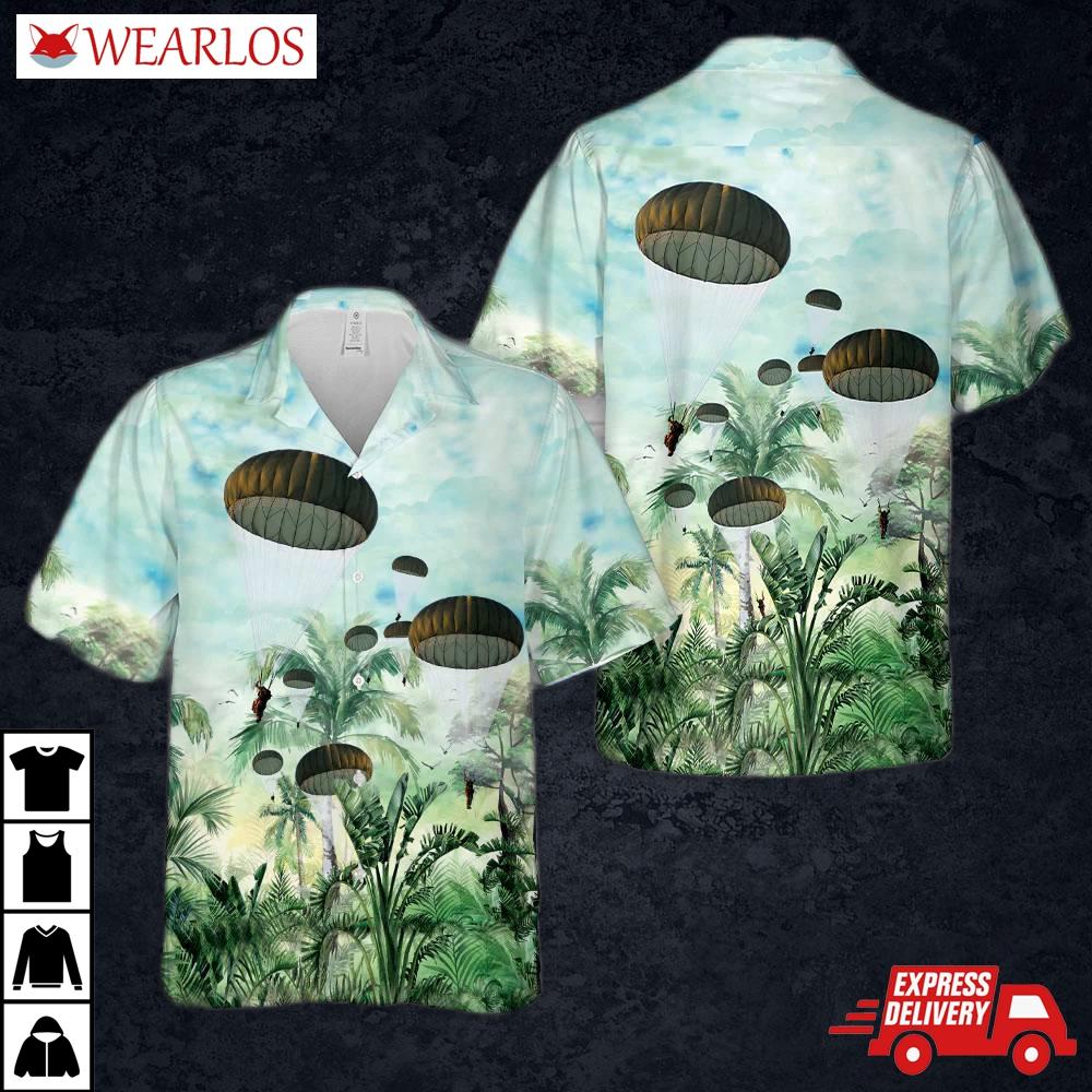 Australian Army 3rd Battalion, Royal Regiment Parachute Drop Hawaiian Shirt