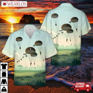 Australian Army 3rd Battalion, Royal Regiment Parachute Drop Hawaiian Shirt