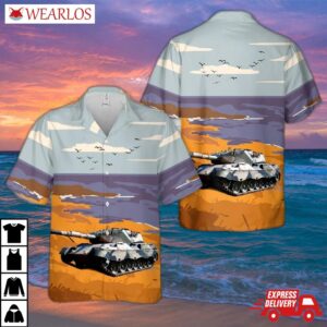 Australian Army Leopard As1 Tank Hawaiian Shirt