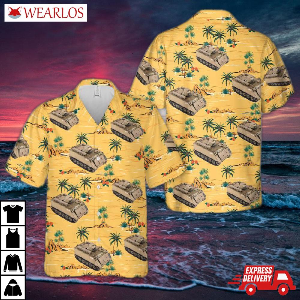 Australian Army M113a1 Apc With T50 Turret Vietnam War Hawaiian Shirt