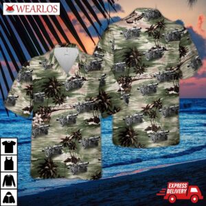 Australian Army Ordnance Qf 25-pounder Short In Wwii Hawaiian Shirt