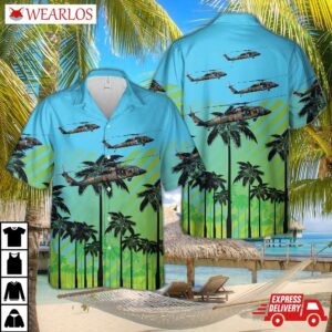 Australian Army Sikorsky S-70a-9 Blackhawk A25-222 "sabre" Hawaiian Shirt