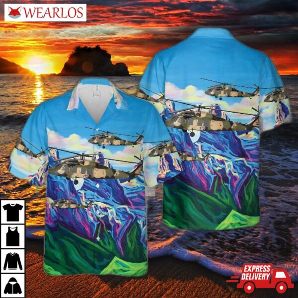 Australian Army Sikorsky S-70a-9 Blackhawk C/n 1150 Named "waler" Hawaiian Shirt