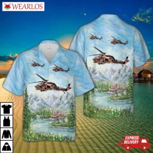 Australian Army Sikorsky Uh-60 Black Hawk Helicopter Hawaiian Shirt