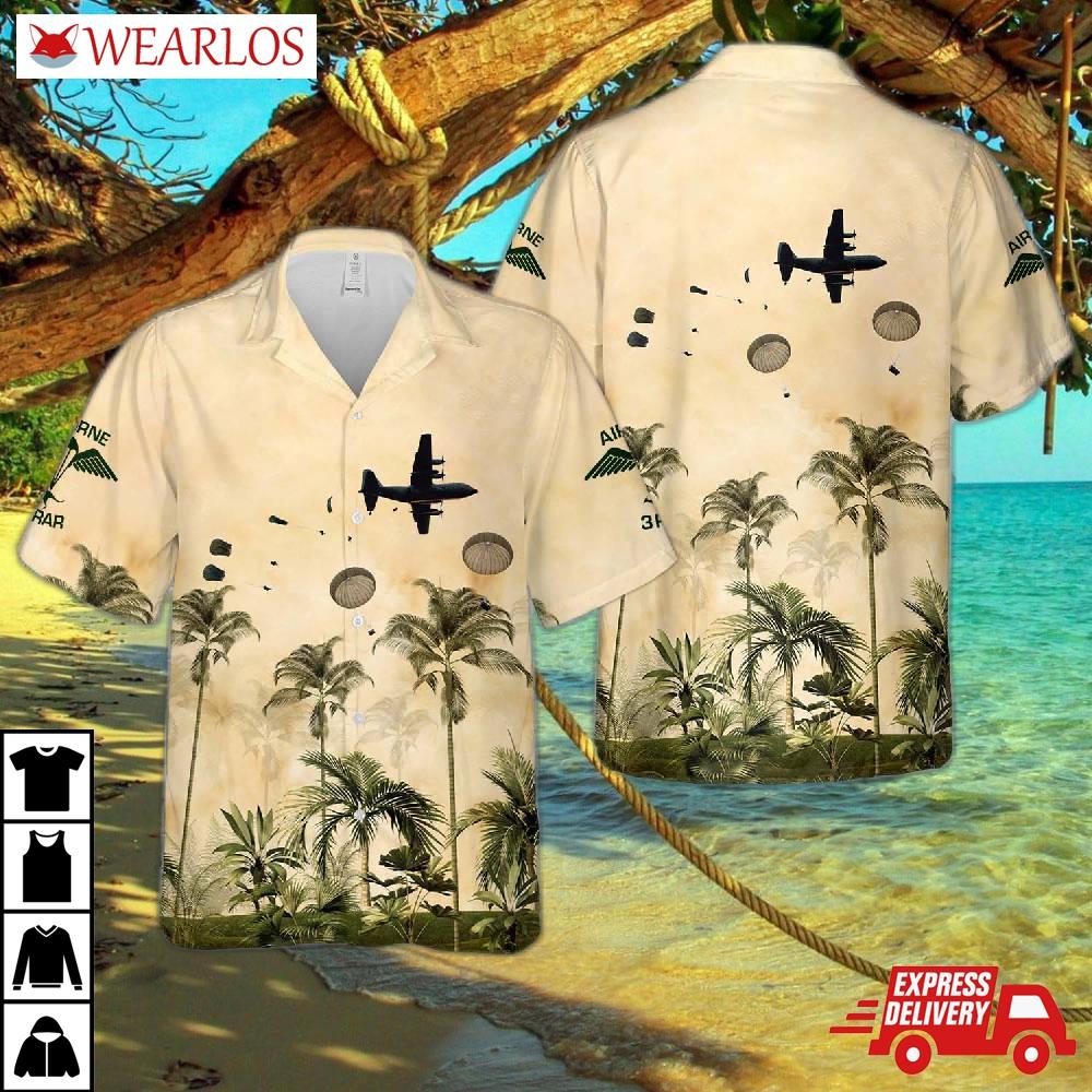 Australian Army Soldiers, 3rd Royal Regiment Parachute Jump From A C-130 Hercules Cargo Aircraft Hawaiian Shirt