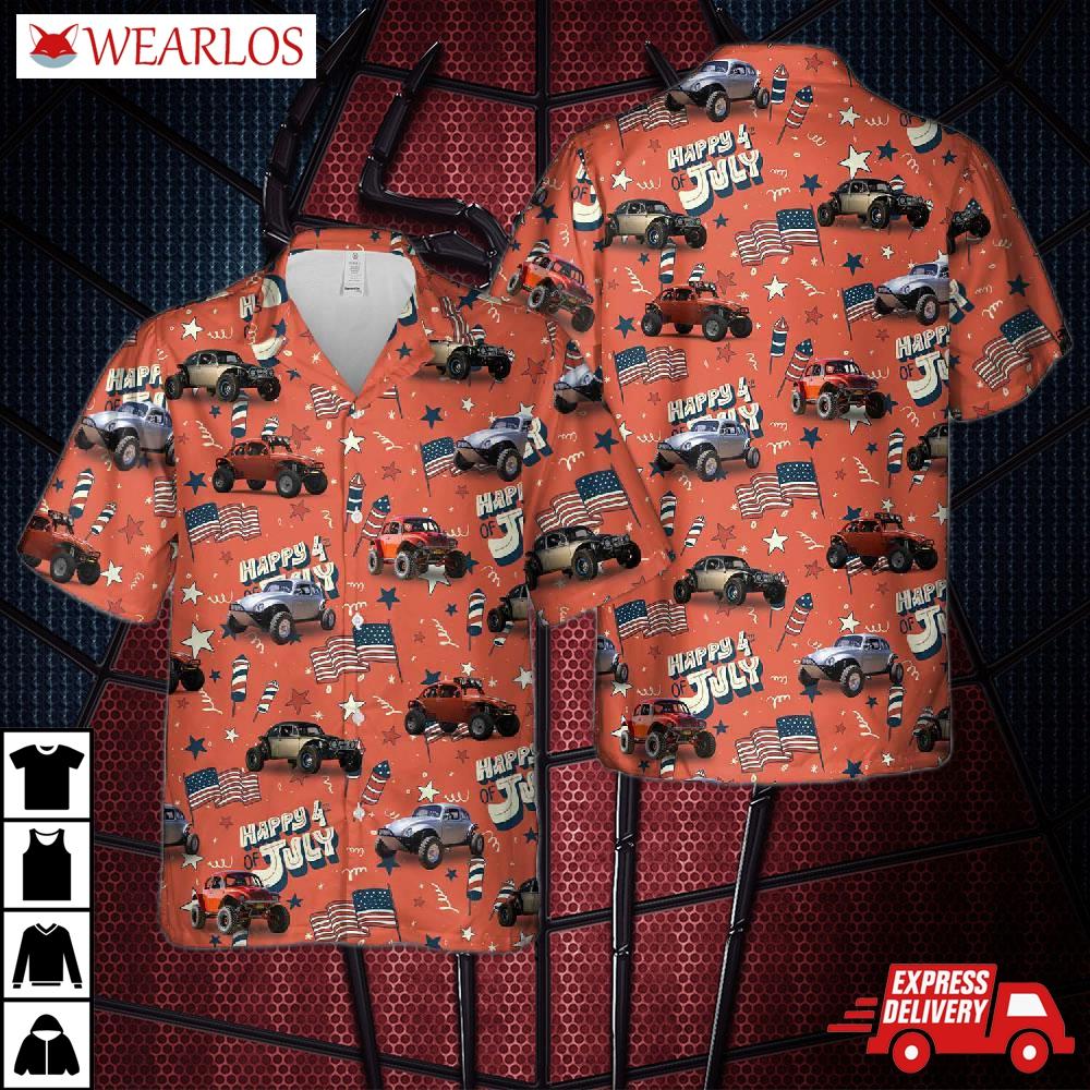 Baja Bug, 4th Of July Hawaiian Shirt