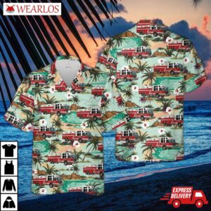 Baltimore City Fire Department Truck Hawaiian Shirt
