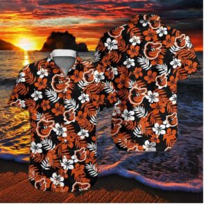 Baltimore Orioles Floral Vibes Hawaiian Shirt