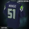 Barkevious Mingo Seattle Seahawks Nfl Pro Line Player Jersey - College Navy