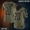 Barry Sanders Detroit Lions 2021 Salute To Service Retired Player Limited Jersey - Olive Nfl