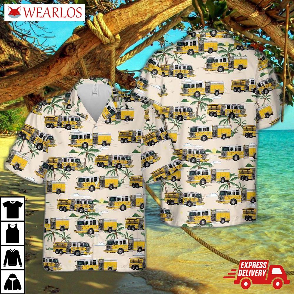 Bay District Volunteer Fire Department Hawaiian Shirt