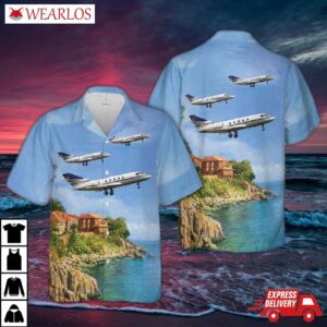 Belgian Air Force Dassault Falcon 20e Hawaiian Shirt