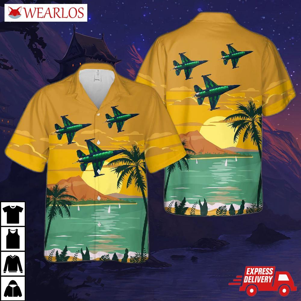Belgian Air Force General Dynamics (sabca) F-16am Fighting Falcon (401) Hawaiian Shirt