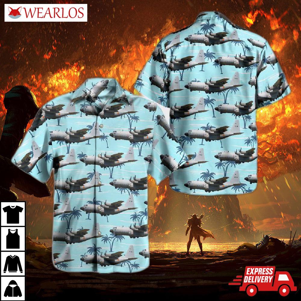 Belgian Air Force Lockheed C-130h Hercules (l-382) Hawaiian Shirt