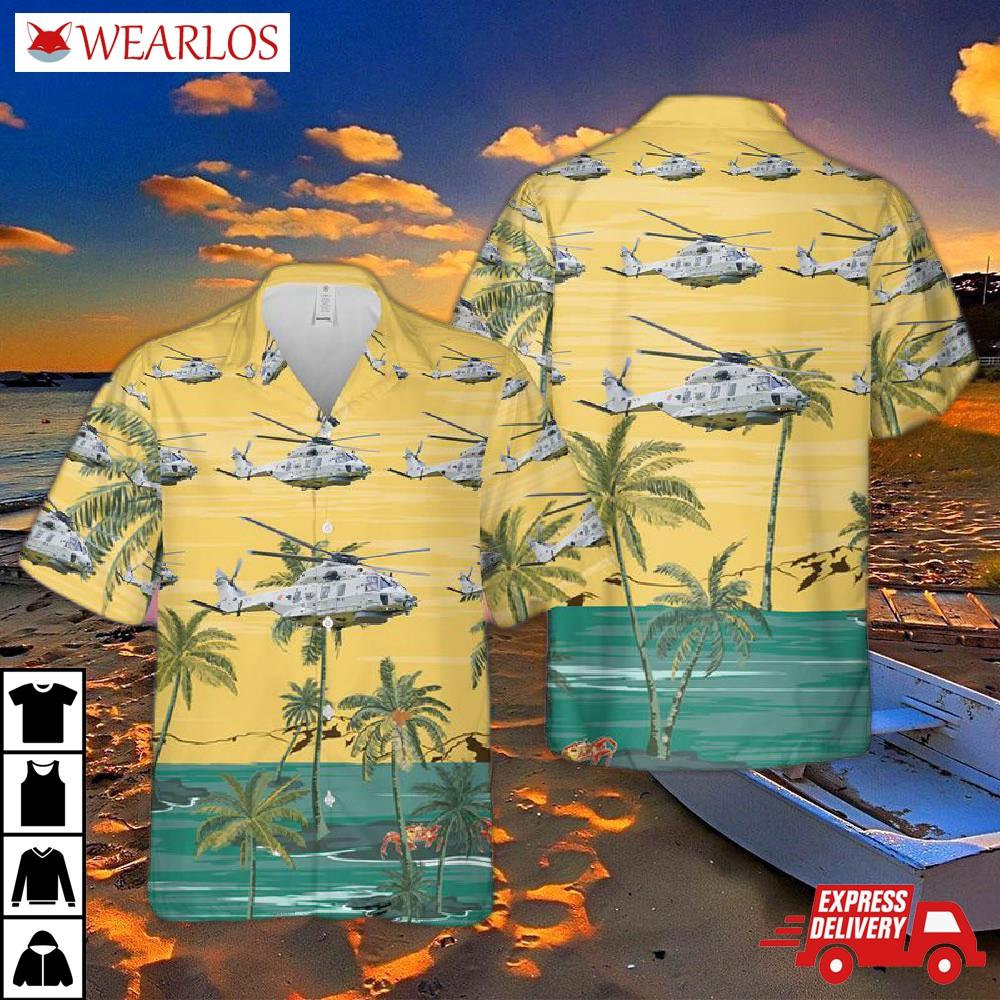 Belgian Air Force Nhindustries Nh90-nfh Hawaiian Shirt