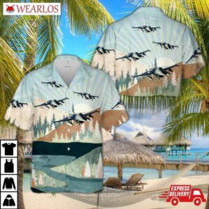 Belgian Armed Forces F-16 Fighting Falcon 349th Squadron Hawaiian Shirt