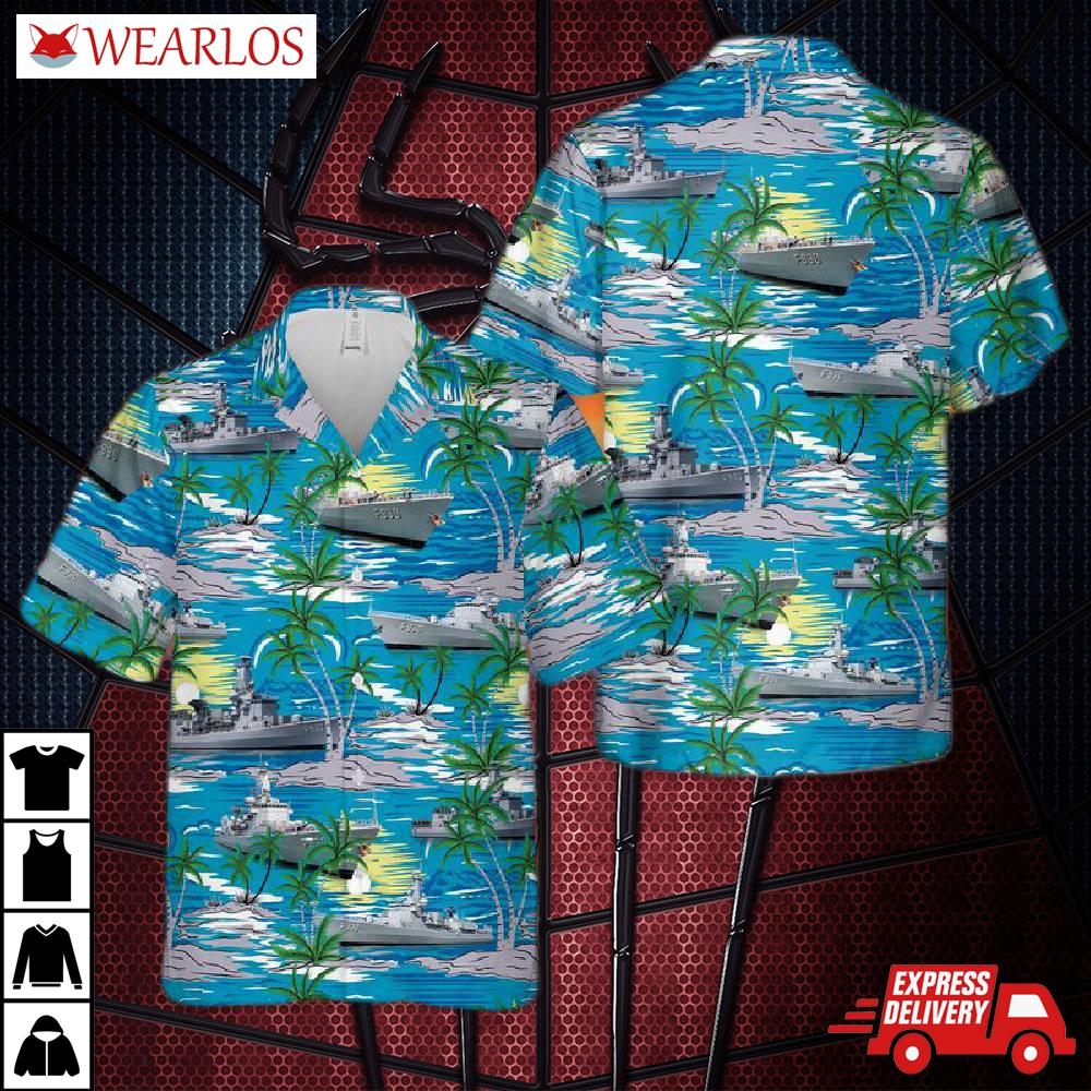 Belgian Navy Frigate Leopold I (f930) Hawaiian Shirt