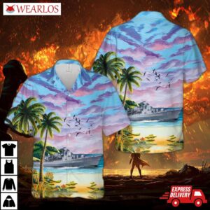 Belgian Navy Frigate Leopold I (f930) Hawaiian Shirt